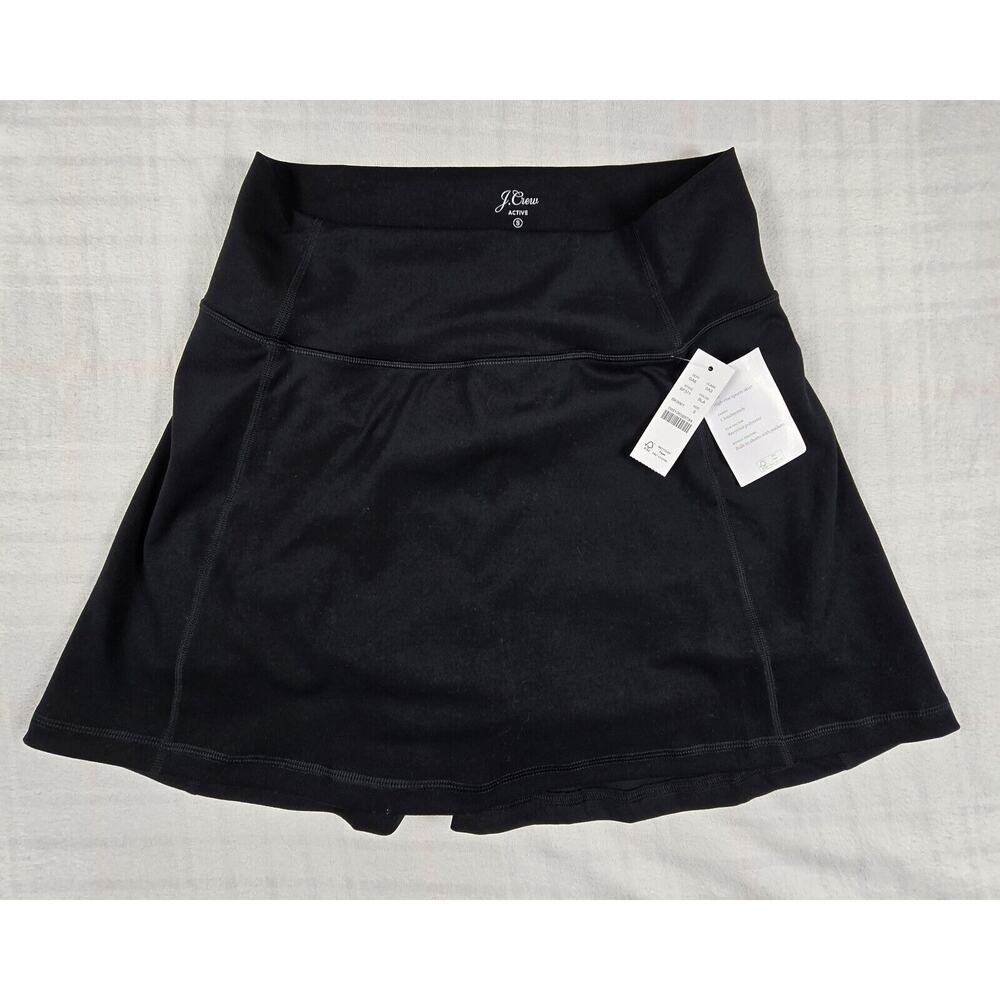 J. Crew Active CloudStretch High-Rise Sports Skirt Skort Women's Black Small NWT